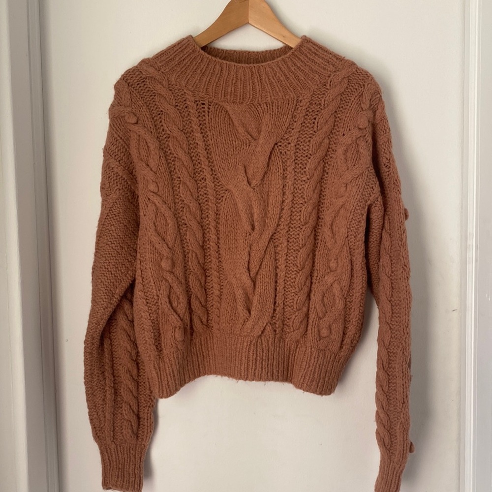 Doen baby alpaca sweater size Medium light brown